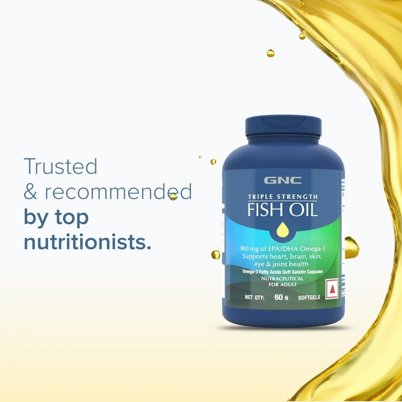 GNC Triple Strength Fish Oil 60 Softgels