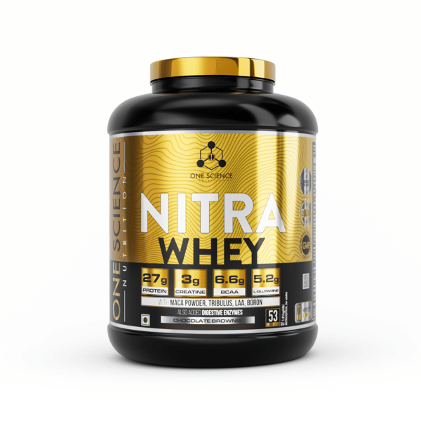 One Science Nitra Whey 4lbs + Free Multivitamin 60 Capsules Chocolate Brownie