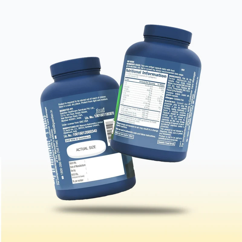 GNC Triple Strength Fish Oil 60 Softgels