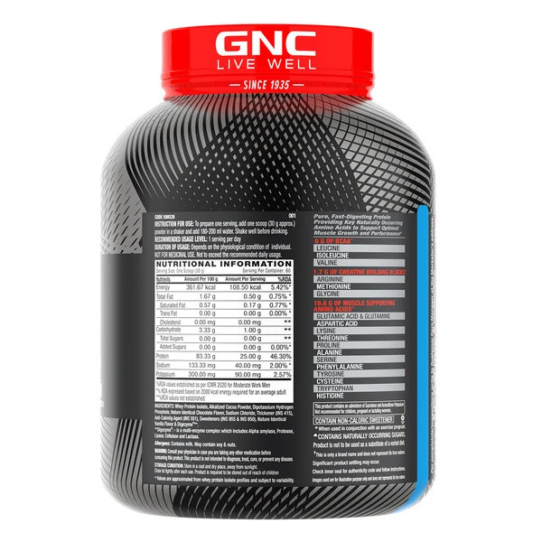 GNC AMP Pure Isolte Low Carb 2lbs Vanilla Custard