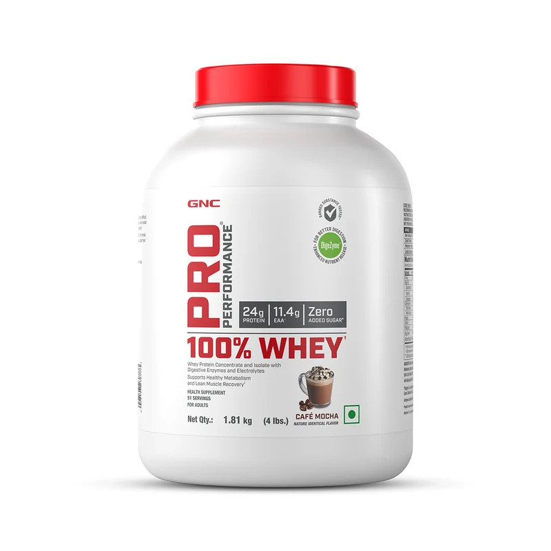 GNC 100% Whey Protein Kesar Pista 4lbs