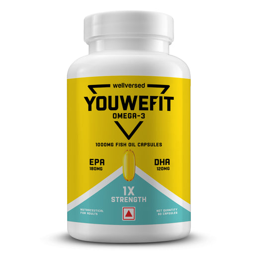 WELLCORE YouWeFit Omega-3 Fish Oil 60 Capsules 1000MG