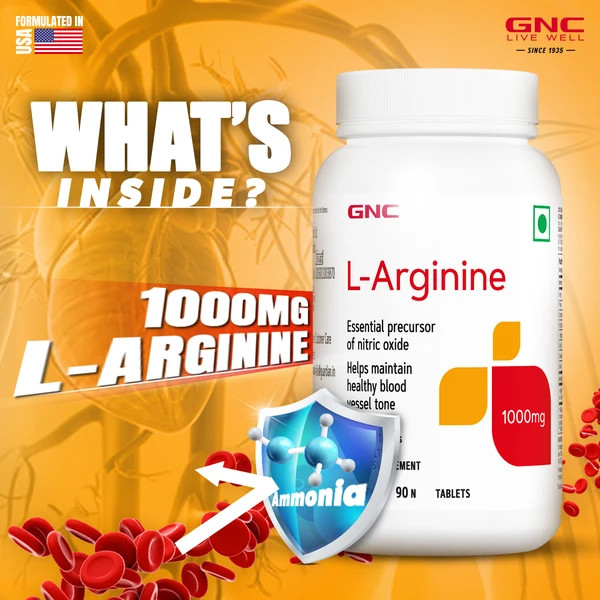 GNC L-Arginine 1000mg 90 Tablets