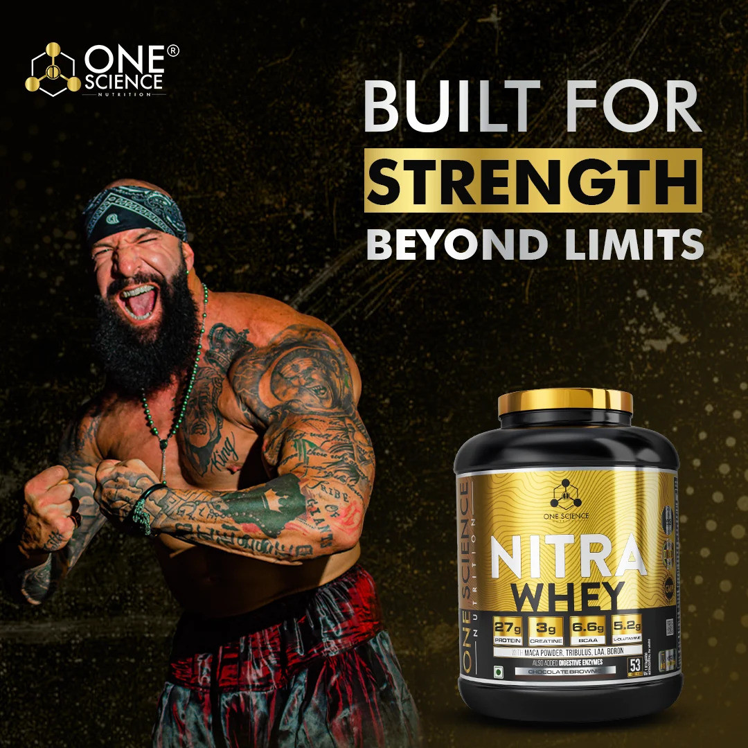 One Science Nitra Whey 4lbs + Free Multivitamin 60 Capsules Chocolate Brownie