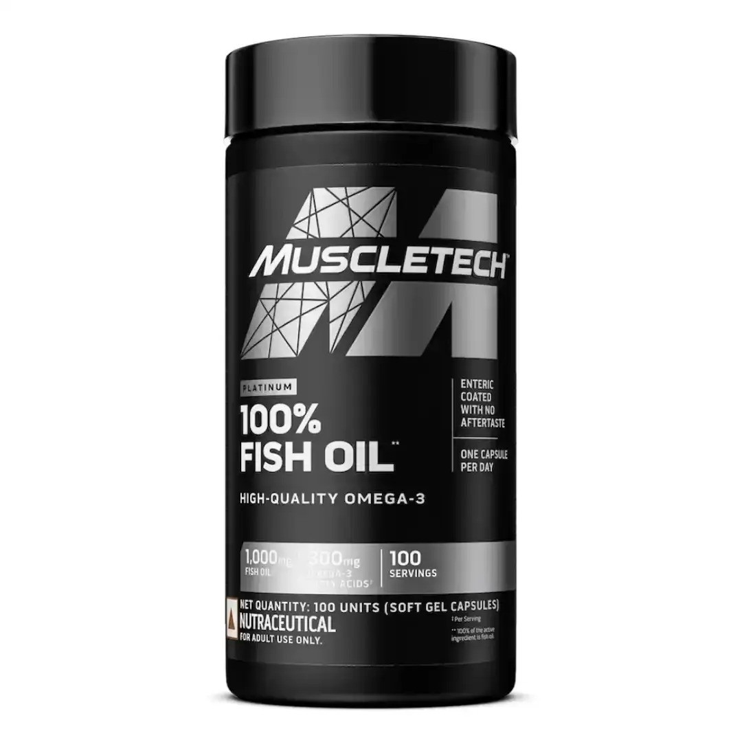 Muscletech Platinum Omega Fish Oil 100 Softgel Capsules