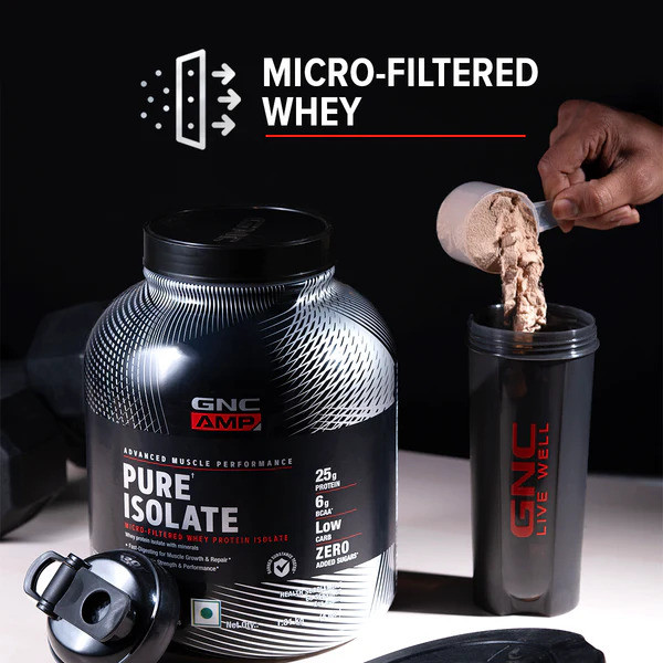 GNC AMP Pure Isolte Low Carb 2lbs Vanilla Custard