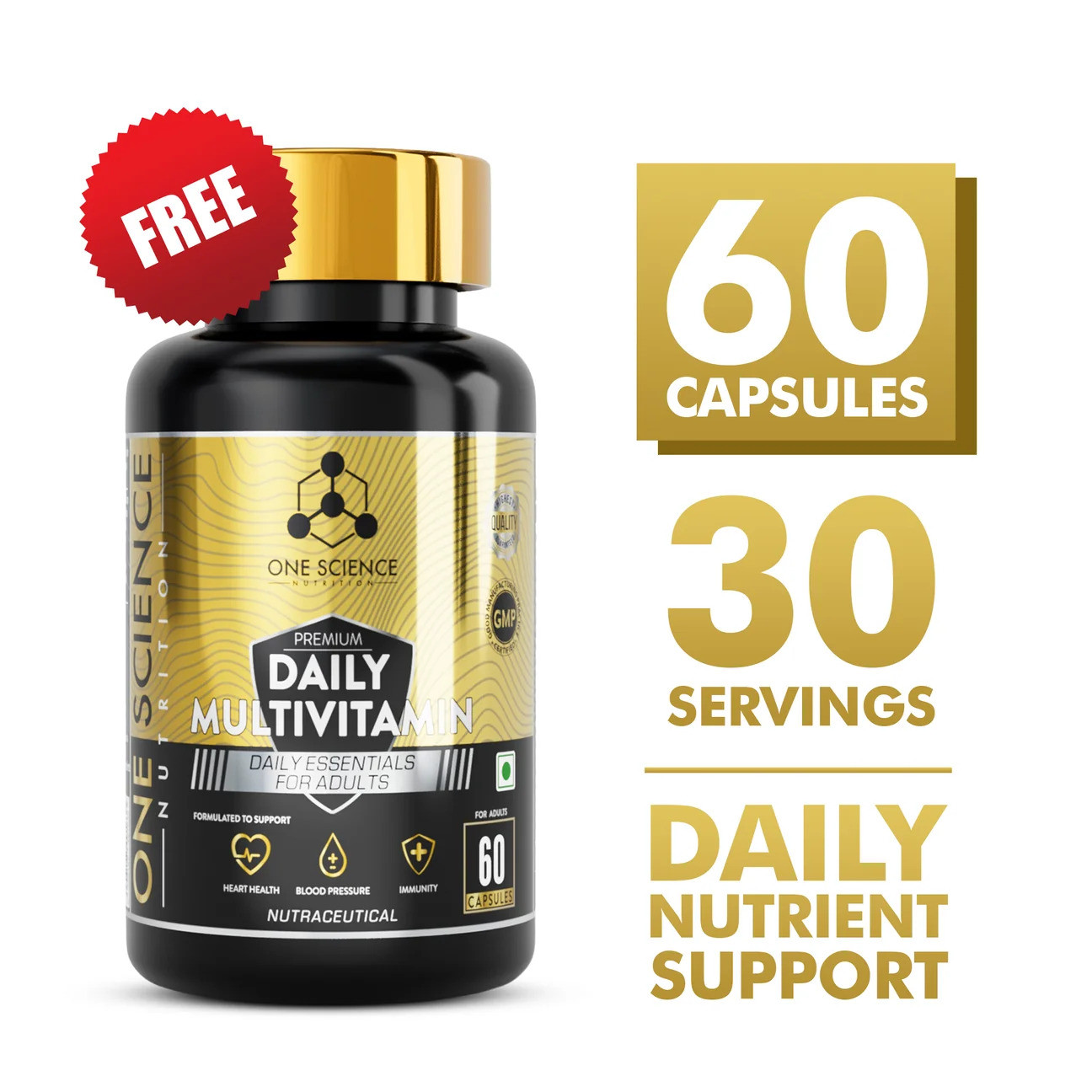 One Science Nitra Whey 4lbs + Free Multivitamin 60 Capsules Chocolate Brownie