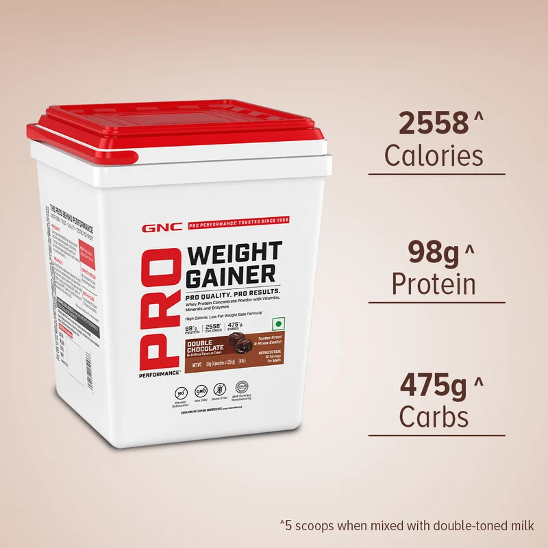 GNC Pro Performance Weight Gainer Double Chocolate 5 kg