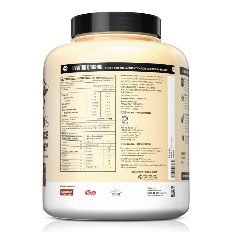 Avvatar 100% Performance Whey 2 Kg Belgian Chocolate